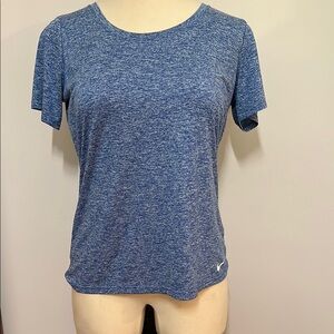 Nike Women's Heathered Blue Short Sleeve Tee Size Large Dri-Fit